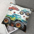 thumbnail image 7 of Kids Doodle Monster Truck Pillow Covers Silk Pillowcase for Hair and Skin Breathable &amp; Silky Soft Satin Pillowcase Standard Size Pillow Case for Sleeping Women Boys Girls Room, 7 of 7