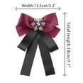 thumbnail image 2 of DARING DIVA Women's Christmas Snowflakes Rhinestone Ribbon Big Bow Tie Red Black, 2 of 5