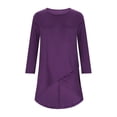 thumbnail image 5 of Womens Tops Long Sleeve Crew Neck Pullover Elegant Ladies Casual Dress Lightweight Loose Fit Fashion Summer Tunics Tops, 5 of 7
