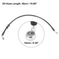 thumbnail image 3 of Universal 50cm 19.69" Brake Clutch Oil Hose Line Pipe Black for Motorcycle, 3 of 8