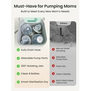 Grownsy EaseClean Bottle Washer Pro | All-in-One Bottle Washer and Sterilizer and Dryer | Baby Bottle Washer for Bottles, Pump Parts & Baby Essentials | Replaces Hand Washing