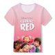 thumbnail image 1 of Camiseta roja giratoria de Disney, camisetas de oso Kawaii, ropa de princesa Panda para niños, camiseta con estampado 3D de dibujos animados para niños y niñas, Tops de verano 140 Gao Jinjia LED, 1 of 2