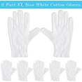 thumbnail image 2 of 6 Pairs XL White Cotton Gloves for Eczema Hand Spa Inspection Dry Moisture Cosmetics and Jewelry, 2 of 5