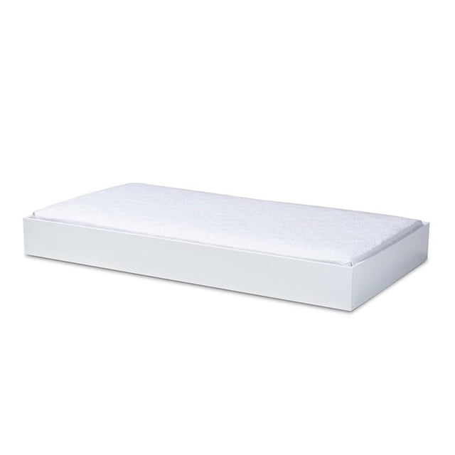 Baxton Studio Renata Tiroir-Lit en Bois Blanc Format Simple