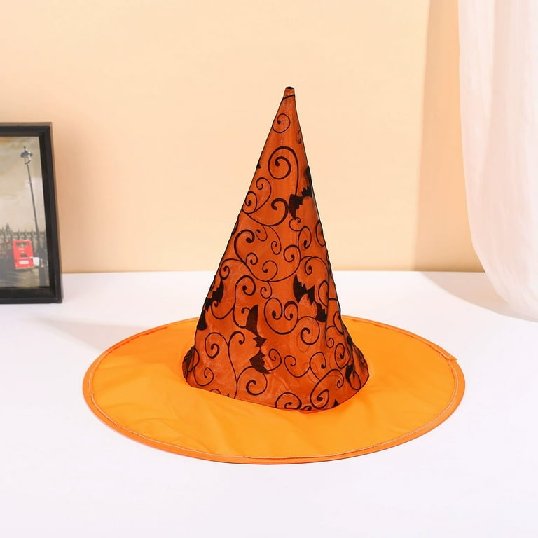 Xfvqtps Halloween Witch Hat Spider Web Mesh Halloween Spire Hats