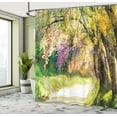 thumbnail image 5 of Ambesonne Landscape Shower Curtain, Spring Park Walkway, 69"Wx70"L, Multicolor, 5 of 5