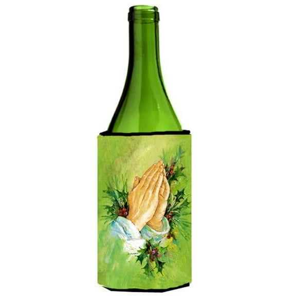 Praying Hangs with Holly Leaves Wine Bottle Can cooler Hugger