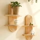 thumbnail image 3 of 2 Estantes de Madera para Pared, Estilo Bohemio, Decoración para Sala de Estar y Baño., 3 of 5