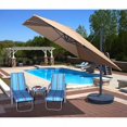 thumbnail image 5 of Santorini II 10-ft Square Cantilever Umbrella in Beige Sunbrella Acrylic with Base, 5 of 11