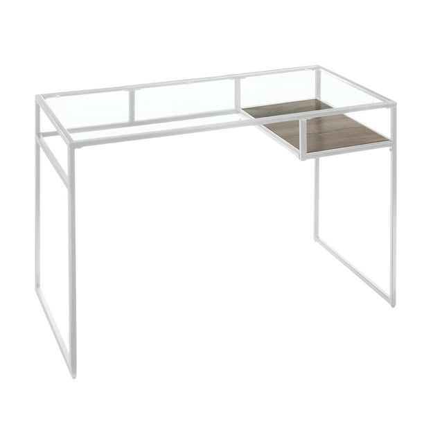 Acme Furniture ACME Yasin Desk in White & Glass