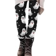 thumbnail image 2 of GERsome Women's Halloween Leggings Cute Ghost Print High Waisted Stretchy Novelty Tights Pants for Party Size 2XL, 2 of 5