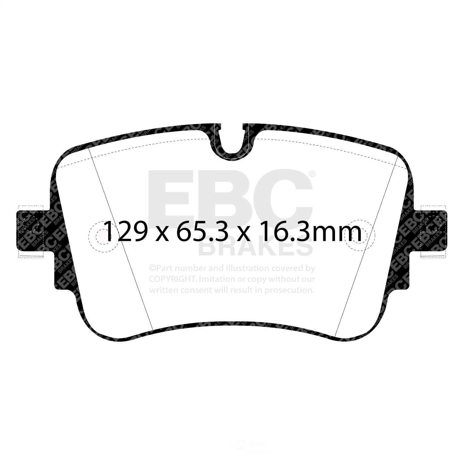 EBC Brakes Yellowstuff 4000 Series Street and Track Brake Pad Set Fits select: 2017-2023 AUDI Q7, 2019-2022 AUDI A6