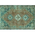 thumbnail image 1 of Ahgly Company Indoor Rectangle Persian Turquoise Blue Traditional Area Rugs, 7' x 10', 1 of 4