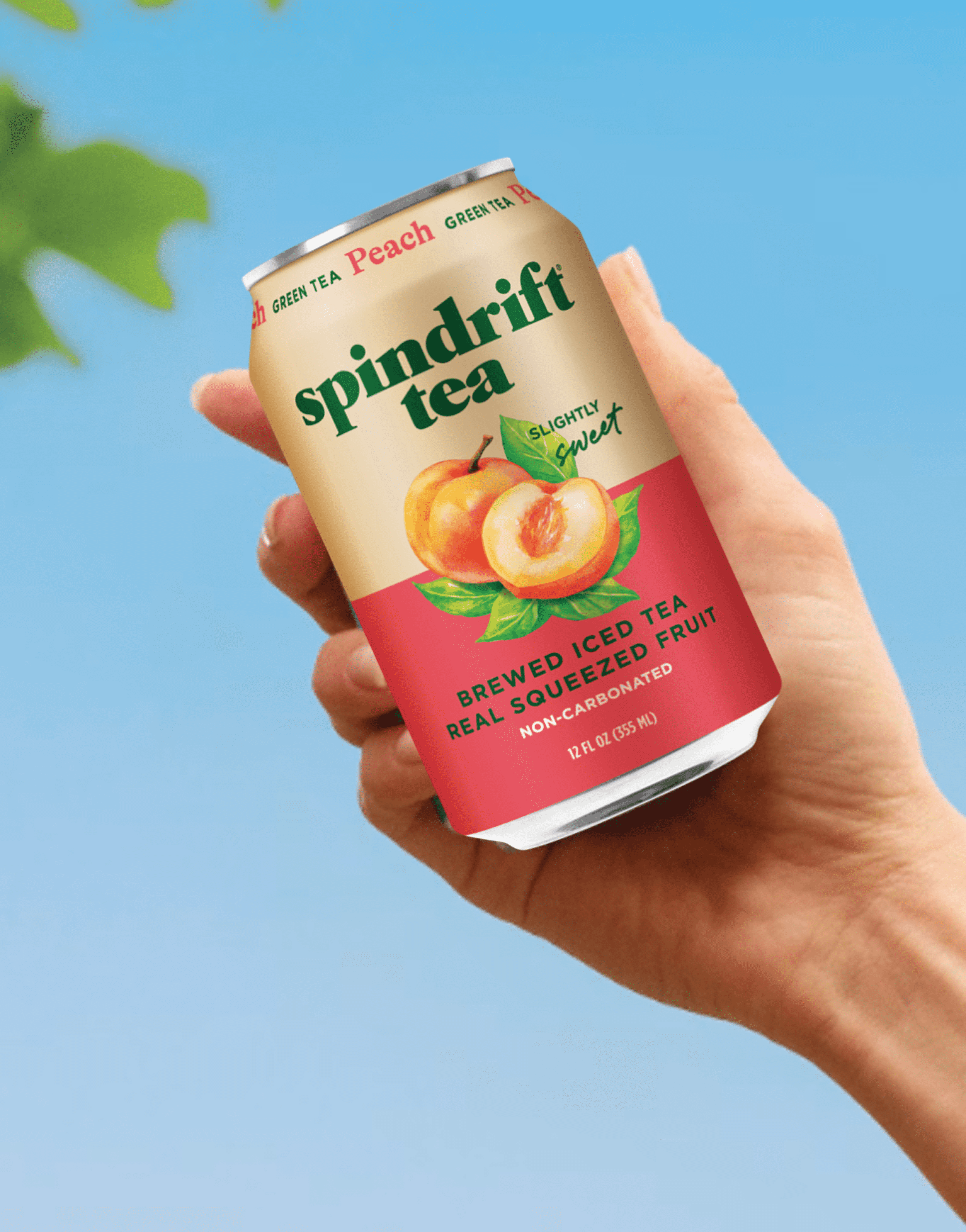 (12 pack) 12 oz. Peach Green Tea Singles