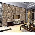 thumbnail image 2 of 18"x120" Papel pintado de ladrillo de piedra autoadhesivo Peel And Stick Backsplash Panel de pared extraíble decoración del hogar,11 Feliz Sencillez, 2 of 4