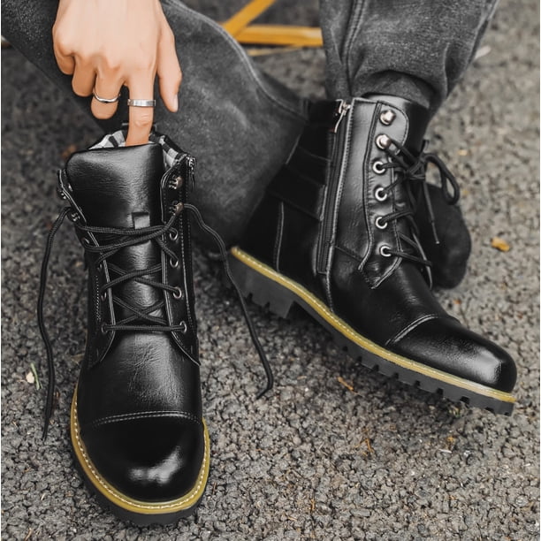 Oxford Dress Boot Mens Boots Motorcycle Casual Boots for Men
