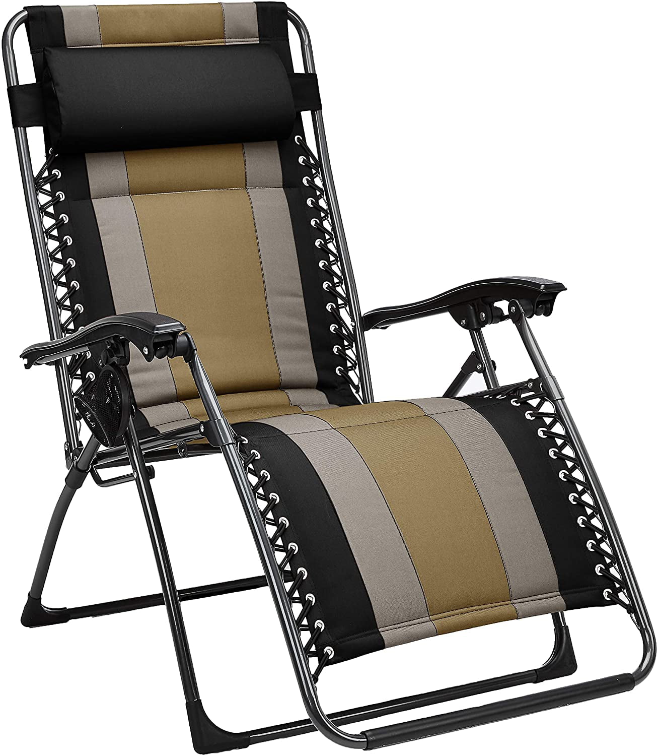 Black Padded Zero Gravity Chair 2 Pack