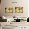 thumbnail image 4 of Elephant Stock World Map Wall Art - Horizontal Canvas Wall Art - Living Room Wall Decor - Map Canvas - Brown And Yellow Decor - 48" x 32", 4 of 8