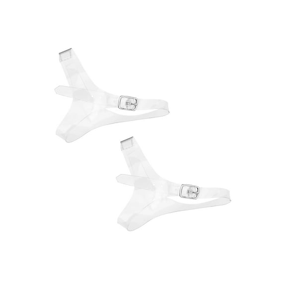 INSPIRE CHIC Women's Detachable Adjustable Shoe Bands for Holding Loose High Heels 20.5cm/8.07" Clear