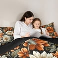 thumbnail image 5 of Homewish Female Men Women Vintage Rustic Floral 3 Pieces Queen Comforter Set,Chic Flowers Blossoms Ultra Soft Bedding Sets,Retro Exotic Luxury Style Bedding Comforter Set Breathable, 5 of 8