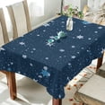thumbnail image 4 of SKYSONIC Christmas Snowflake Tablecloth Waterproof Washable Polyester Square Table Cover Durable Tablecloth for Kitchen Dining Table Party Decor (54 X 54 Inch), 4 of 7