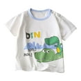 thumbnail image 3 of Vêtements pour Enfants Garçons Imprimés Garçons Hauts à Manches Courtes Col Rond Vêtements d'Été pour Tout-Petits Garçons Vêtements pour Petits Garçons 3-4 Ans, 3 of 3