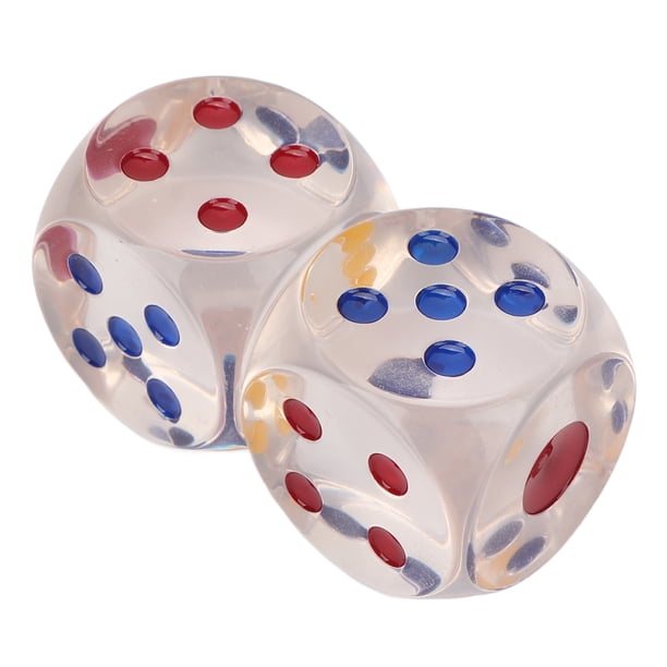 Juego De Dados, 6 Caras, 2 Piezas, Kit De Dados Antioxidantes De Plástico Para Educación