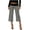 Dark Gray -BN25, variant on Fold Over Capri Yoga Pants for Women Low Rise Wide Leg Flared Cropped Gaucho Capri Pants Summer Culottes Beach Bottoms Gray M
