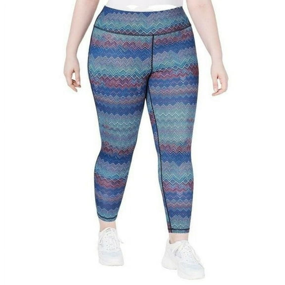 Ideology Womens Plus Size Printed Pull On Leggings;1X