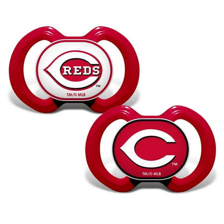 BabyFanatic Officially Licensed Unisex Pacifier 2-Pack - MLB Cincinnati Reds