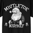 thumbnail image 2 of Team Naughty Mistletoe Mischief Crew Neck Short Sleeve Black Adult T-shirt, 2 of 4