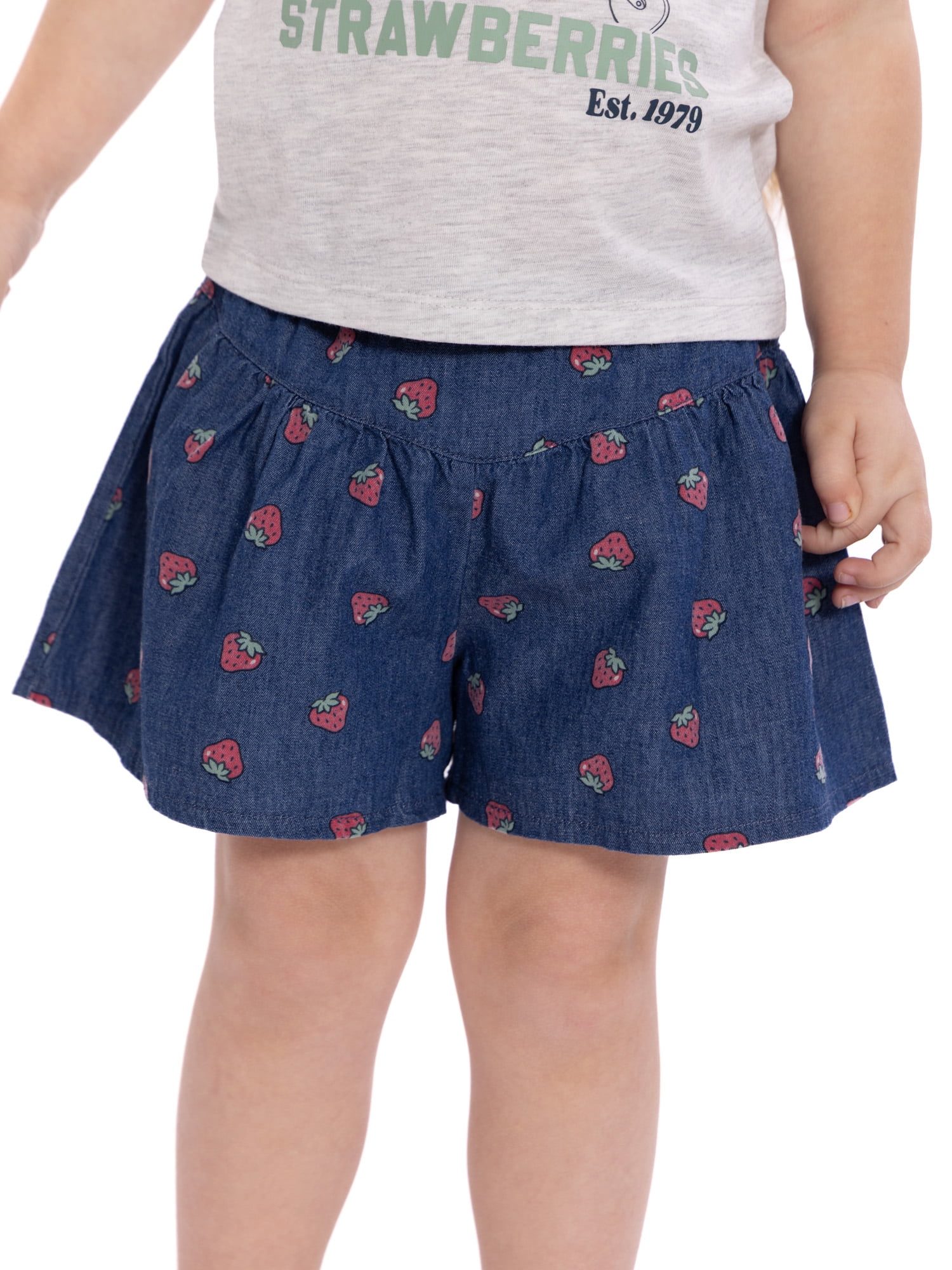 Strawberry Shortcake Toddler Girls Graphic Tee and Print Shorts Set, 2-Piece, Sizes 12M-5T