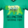 thumbnail image 4 of Inktastic Yellowstone National Park- Mountains and Bear Shape Women's V-Neck T-Shirt, 4 of 5