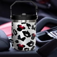 thumbnail image 2 of 30 OZ Tumbler with Handle and Straw Lid, 5D Printed Stainless Steel Tumbler with Straw, Leakproof Tumbler, Tumbler Lid Straw, Double Insulated Tumblers（Leopard print）, 2 of 5