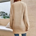thumbnail image 5 of Fesfesfes Women Sweater Fall Winter Solid Color Button Crew Neck Sweater Long Sleeve Pocket Dress Sale or Clearance, 5 of 7