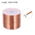 thumbnail image 2 of Hilo magnético de 0.25 mm 1378 pies, alambre de cobre esmaltado, alambre de bobinado magnético, bobina de 200 g, 155 °C para transformadores e inductores, 2 of 6