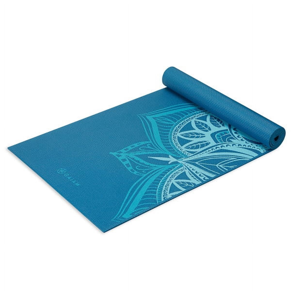Gaiam Premium Print Yoga Mat, Indigo Point, 6mm