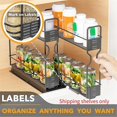 thumbnail image 4 of Spice Rack Organizer, 2-tier Pull Out Seasoning Rack For Kitchen Cabinet, Spice Drawer Organizer Sh, 4 of 5