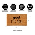 thumbnail image 3 of Evergreen YAY! IT'S YOU Natural Coir Indoor Outdoor Doormat 1'4"x2'4" Brown, 3 of 4