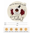 thumbnail image 6 of 15 Inch Round Placemats Set of 4, Black Red Buffalo Plaid Non Slip Heat Insulation PP Table Mats, Bones Cute Dogs Pets Washable Place Mats for Kitchen Dining Party Table Decor, 6 of 7