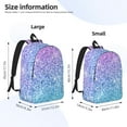 thumbnail image 4 of Balery Multicolor Glitter Vintage Canvas Backpack for Men and Women - Large Capacity, Durable Travel Laptop Bag for School, Work, Hiking, and Outdoor Activities, 4 of 7