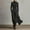 Black, variant on Dresses for Women Tent Waisted Flowy Dress Long Sleeve Green High Neck Drop Waist Dress Women,XL