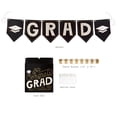 thumbnail image 3 of Hallmark Graduation Party Kit, Black and Gold (Banner, Table Runner, Card Box, 25 Advice Cards), 3 of 7