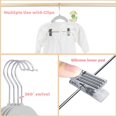 thumbnail image 4 of MangoKit 30cm Children's Trousers Hangers,16 Pack Velvet Hangers with Adjustable Clips, (Grey), 4 of 8