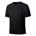 thumbnail image 4 of Ccpelsie Mens Short Sleeve T-Shirt Summer Muscle Slim Fitted Crewneck Longline Tees Shirts for Gym Workout(Black,L), 4 of 4
