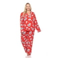 thumbnail image 2 of White Mark Pyjama Deux Pièces à Manches Longues à Boutons à Motif Floral pour Femmes, 2 of 6