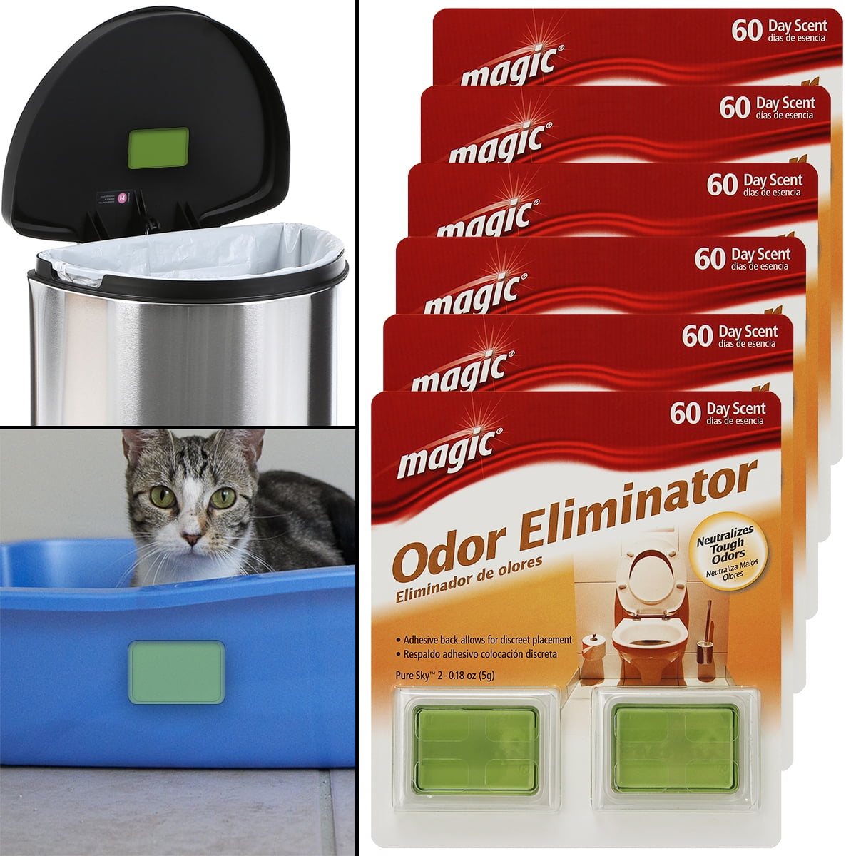 12 Magic Odor Eliminators Neutralizer Remover StickOn Home Air