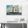 thumbnail image 2 of ARTCANVAS The Clipper Young America Under Full Sail Canvas Art Print by Antonio Jacobsen - Size: 26" x 18" (1.50" Deep), 2 of 9