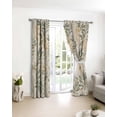 thumbnail image 3 of Sage Green Yellow Botanical Blackout Curtains for Bedroom/Living Room, Thermal Insulated Kitchen Curtains, Vintage Spring Summer Grommet Darkening Window Treatment Drapes 42"x84"x2, 3 of 8