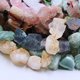 thumbnail image 4 of Nvzi 1 pieza de piedra cruda natural de color mixto, mineral, piedra natural irregular perforada, pulsera de cuentas sueltas DIY, collar, accesorio, 4 of 5